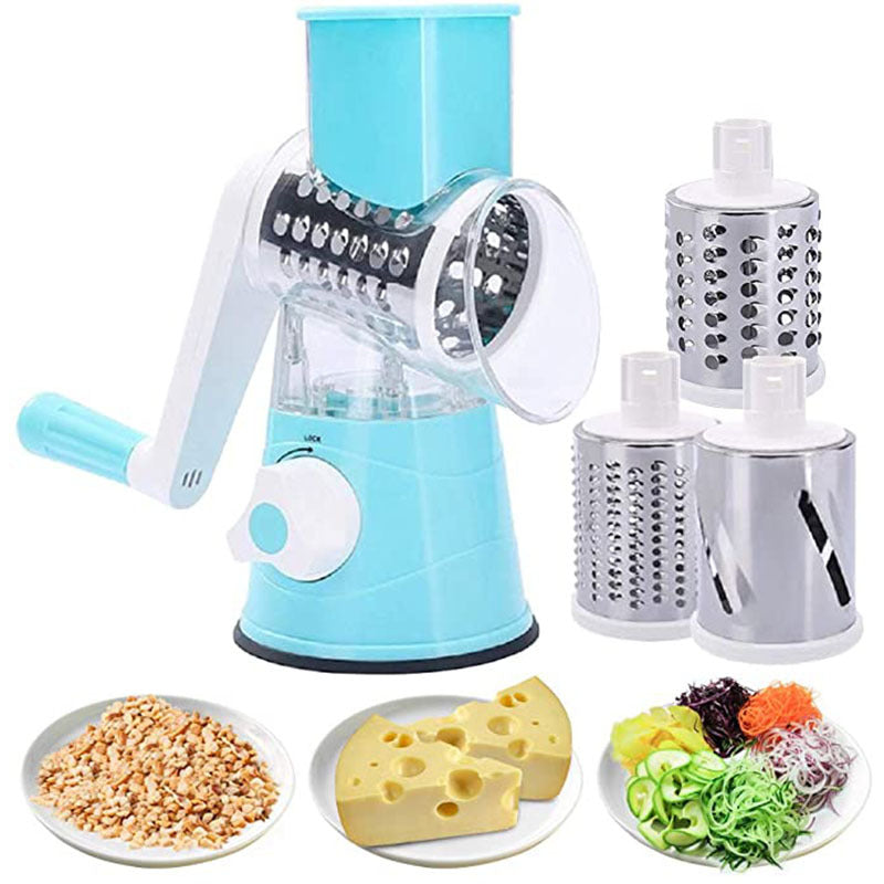 SpinSlice 3-in-1 Rotary Veggie Slicer & Cheese Grater