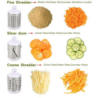 SpinSlice 3-in-1 Rotary Veggie Slicer & Cheese Grater
