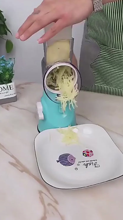 SpinSlice 3-in-1 Rotary Veggie Slicer & Cheese Grater