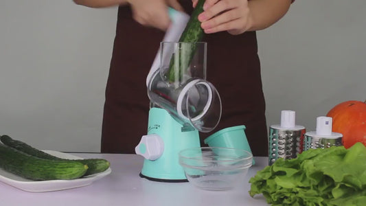 SpinSlice 3-in-1 Rotary Veggie Slicer & Cheese Grater
